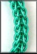 Persian Weave Chainmaille Bracelet made from turquoise green enamelled copper rings