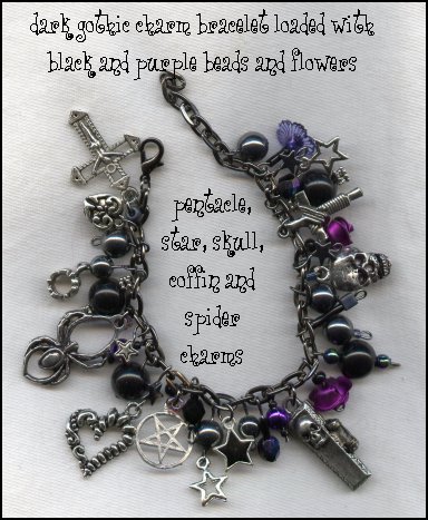 Dark Gothic Charm Bracelet